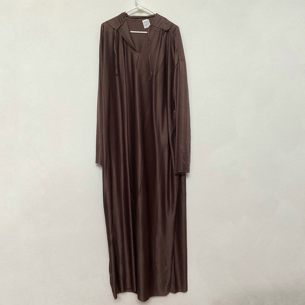 Adult Brown Hooded Robe Size XXL Costume Monk Cosplay Christmas Program Friar